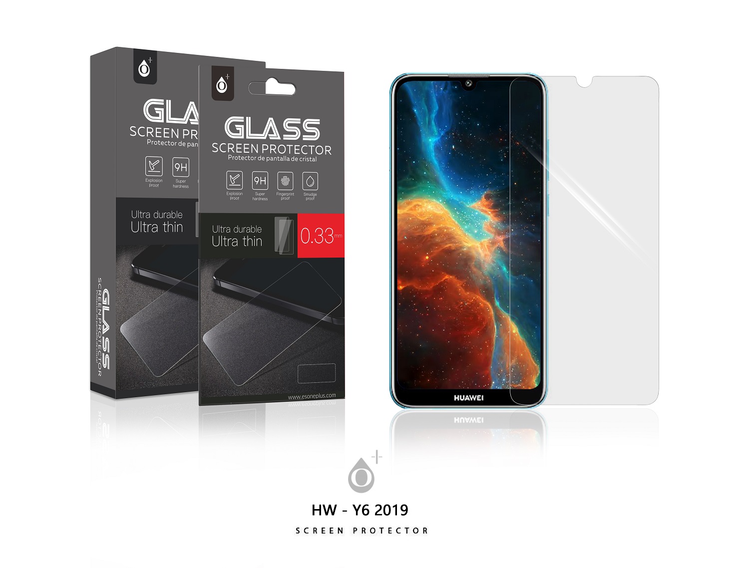 HW Y6 2019 Protector de Pantalla de Cristal para Huawei Y6 2019