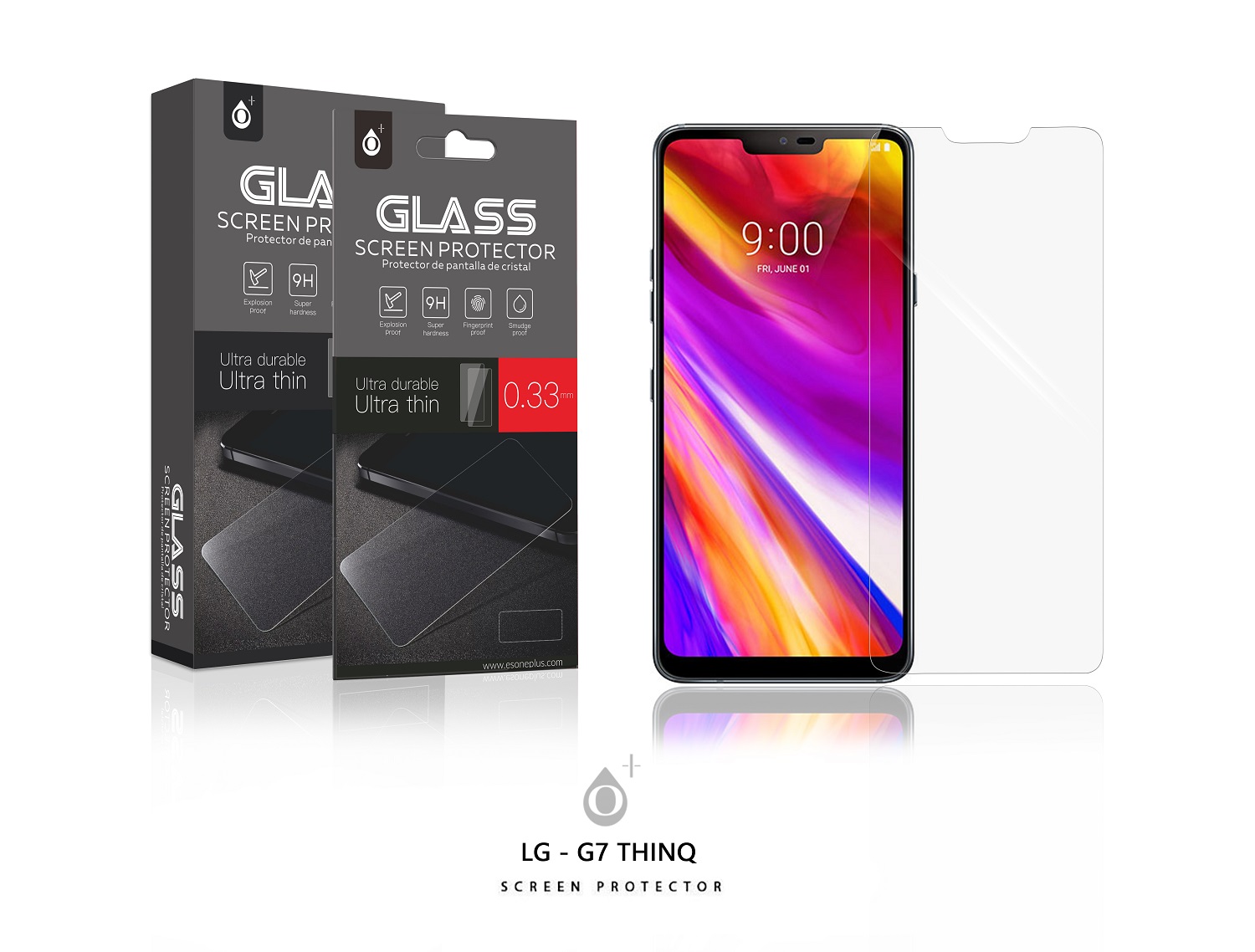LG G7 THINQ Protector de pantalla cristal para LG-G7 THINQ