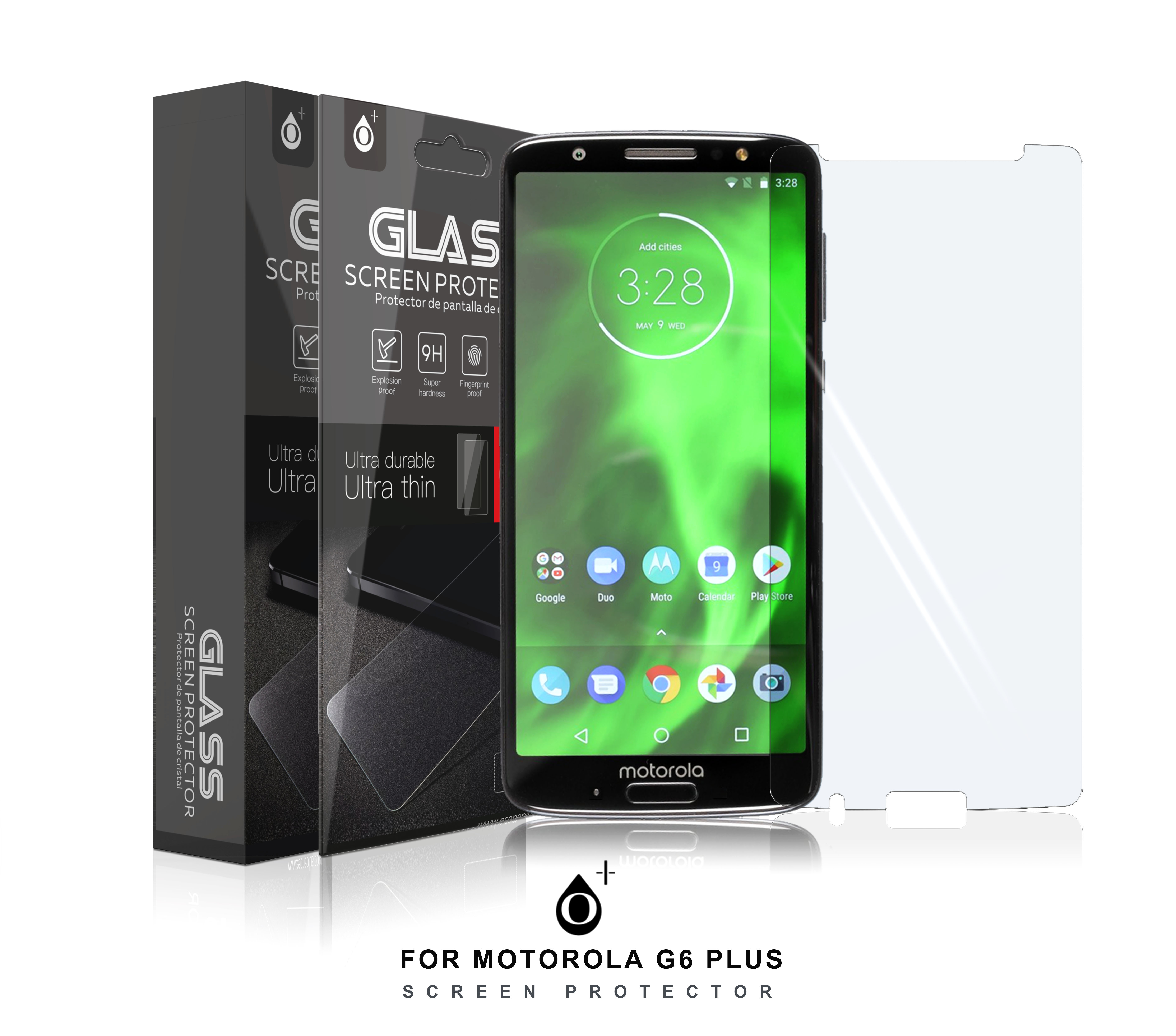 MO G6 Plus Protector de Pantalla Cristal para Motorola G6 Plus