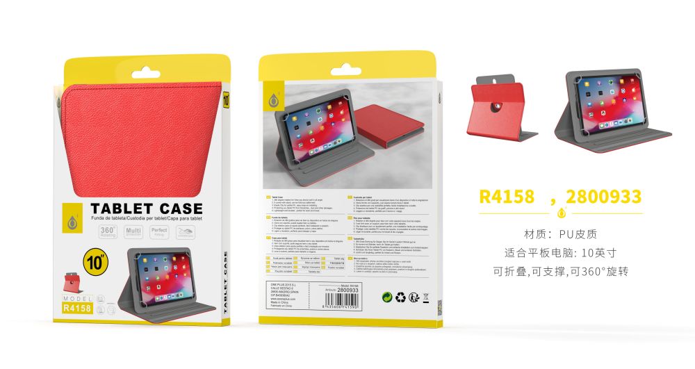 R4158 RJ Funda universal  Portable para Tablet 10 pulgada Rojo