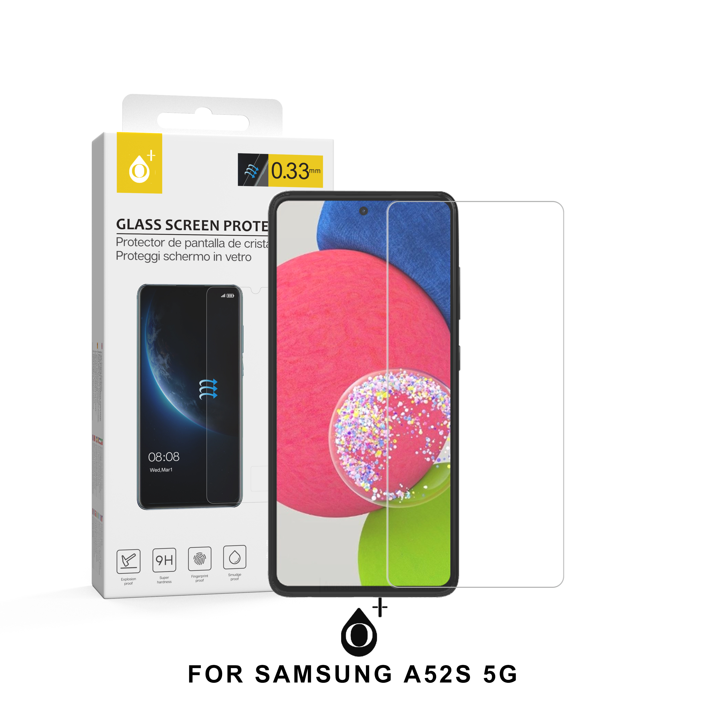 SA A52S 5G Protector de Pantalla de Cristal para Samsung A52S 5G