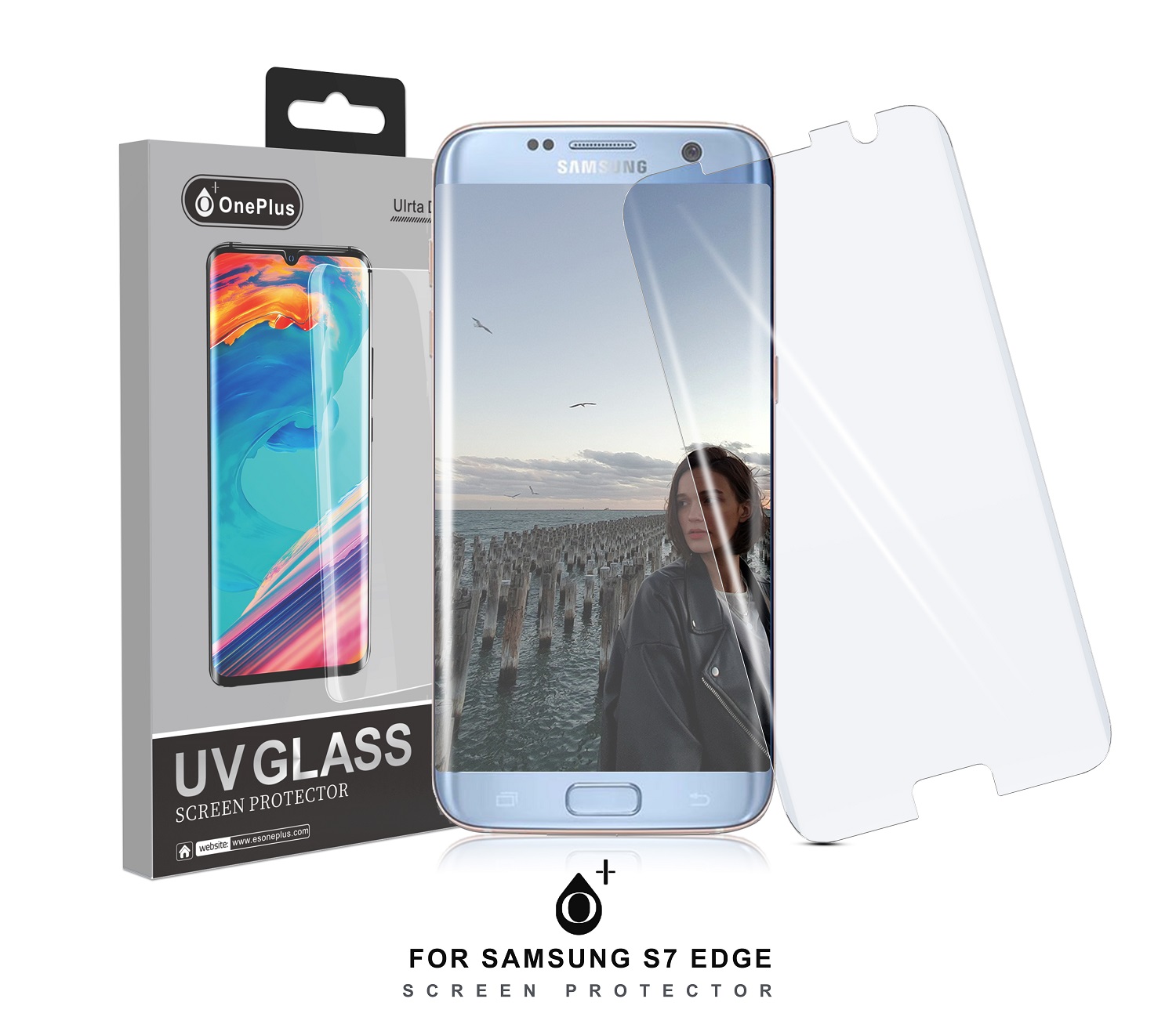 UV SA S7 Edge Protector de Pantalla de Cristal Templado UV para Samsung S7 Edge