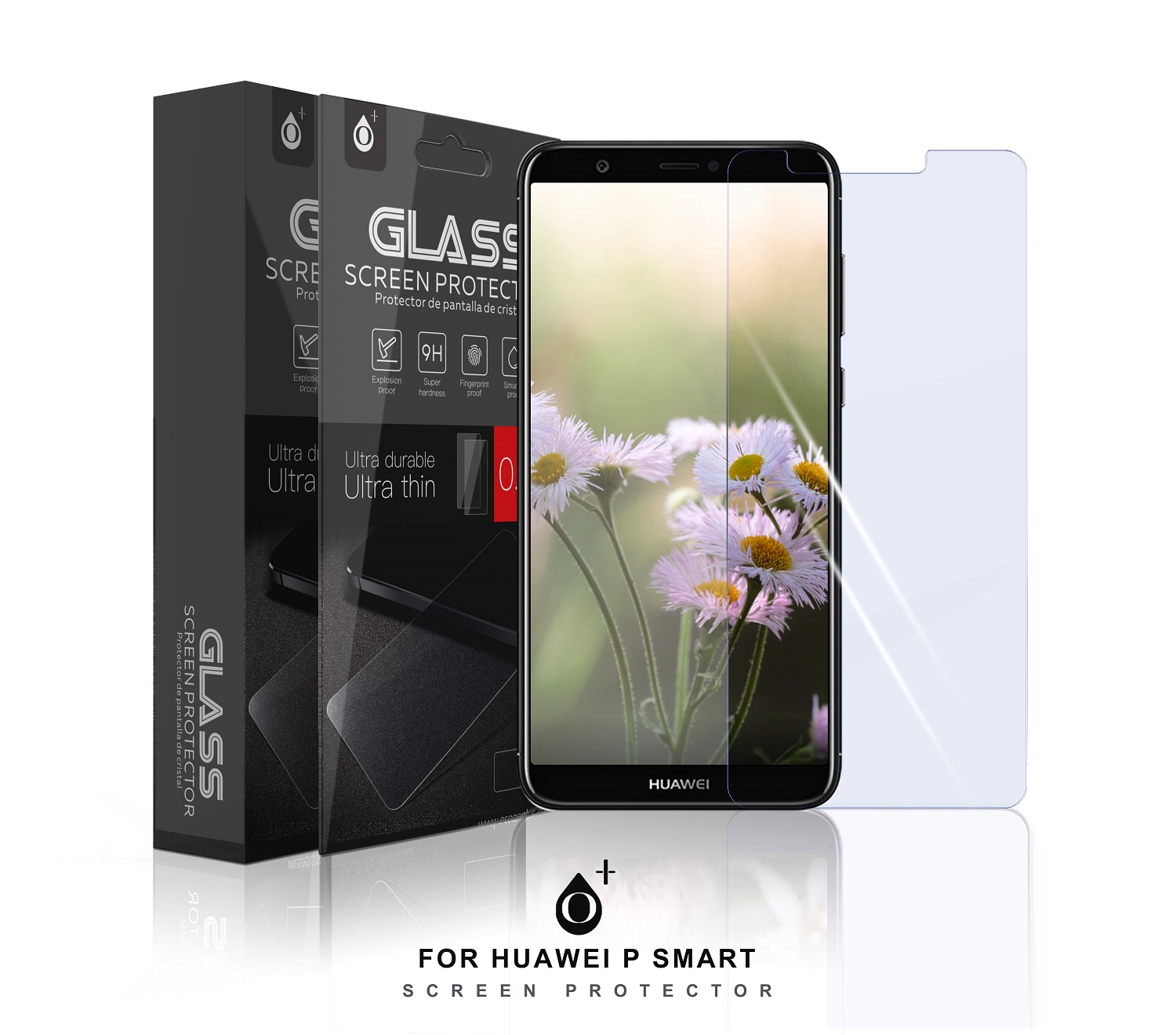 HW P Smart Protector de Pantalla Cristal para Huawei P Smart