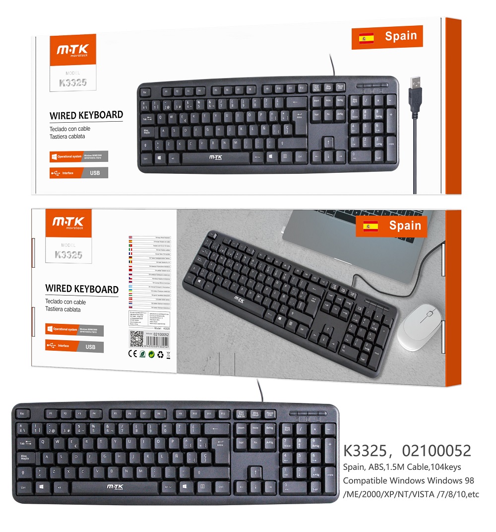 K3325 Teclado NB Negro