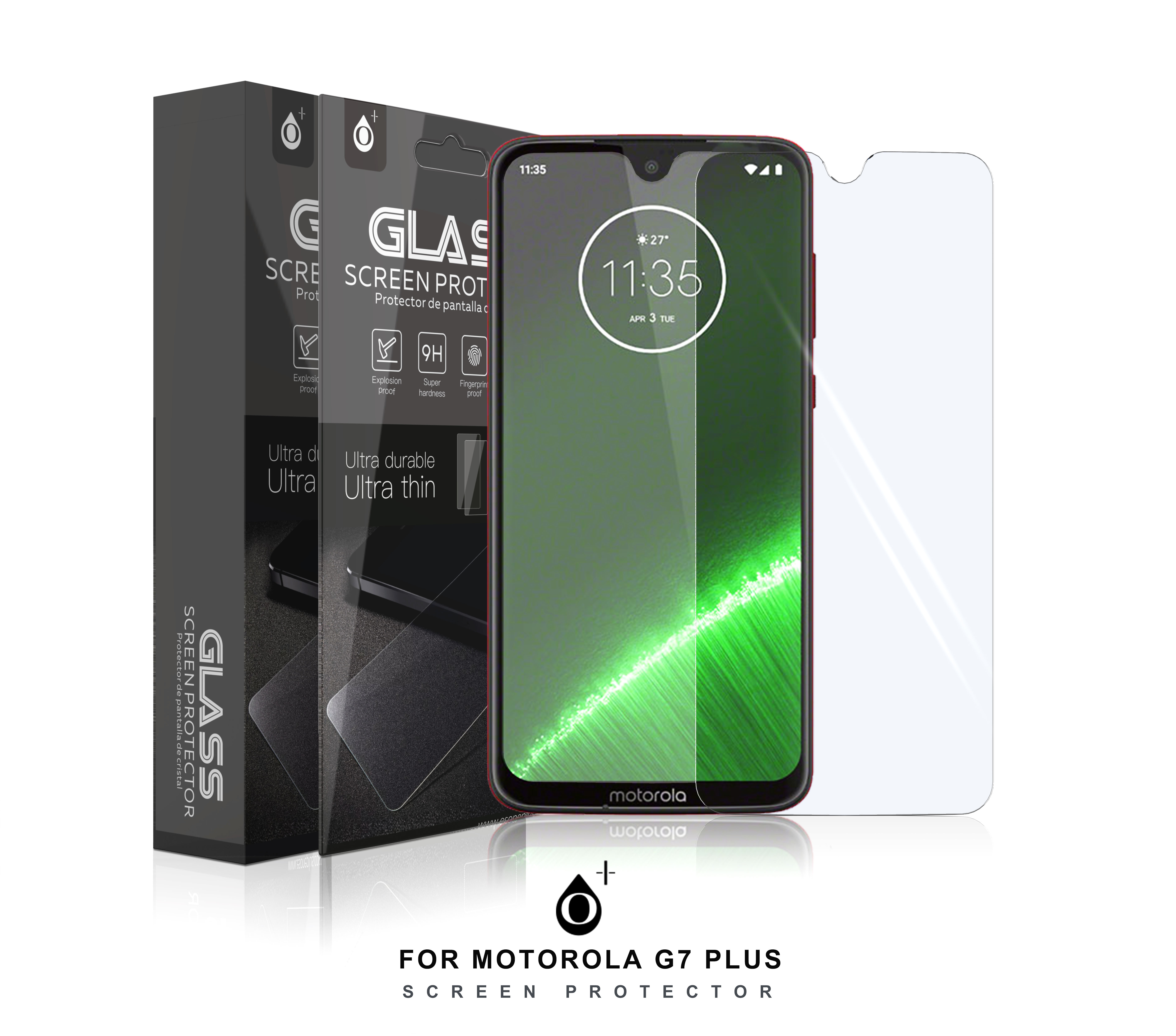 MO G7 PLUS  Protector de pantalla de Cristal para MOTOROLA G7 PLUS