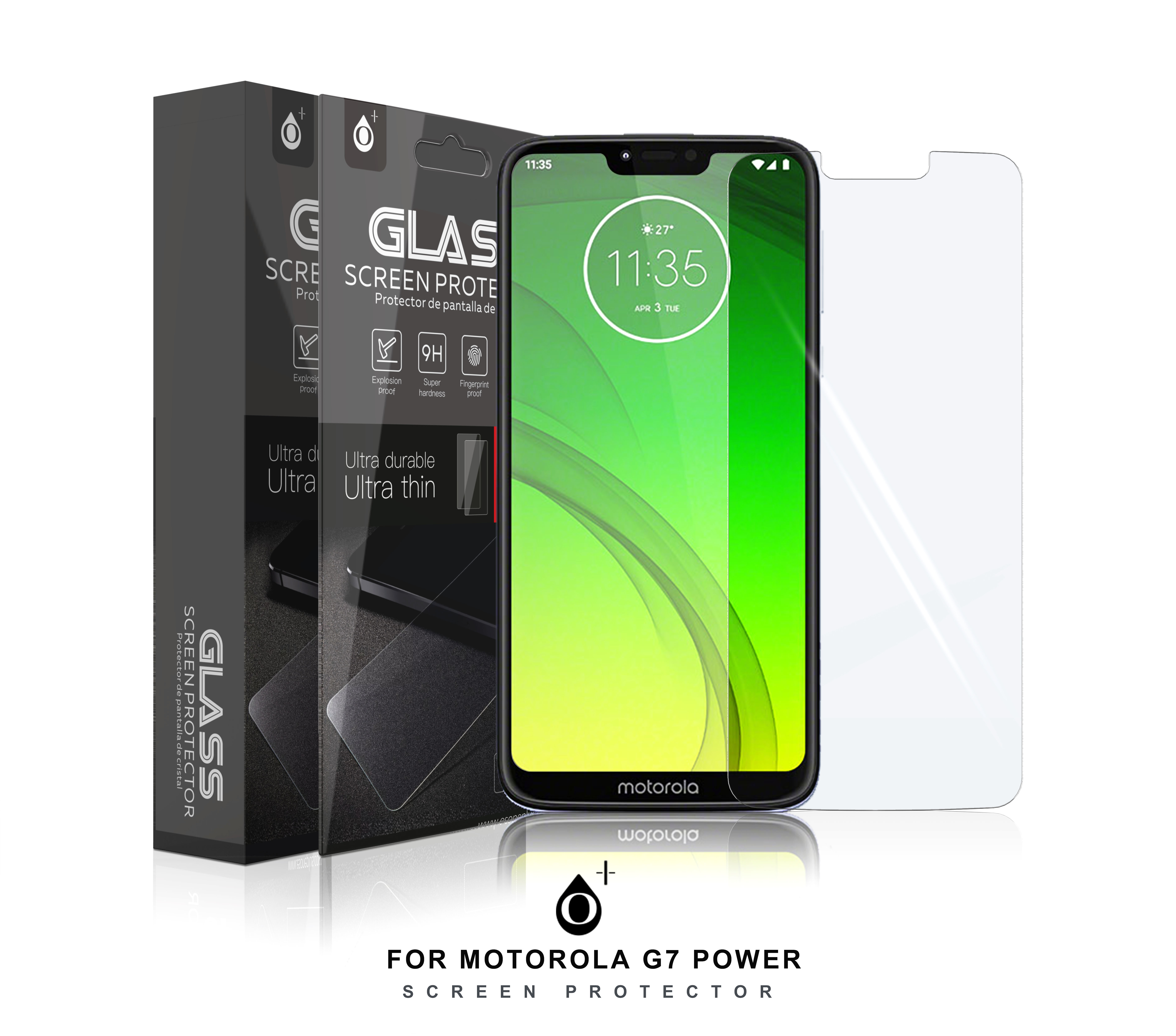 MO G7 POWER Protector de pantalla de Cristal para MOTOROLA G7 POWER