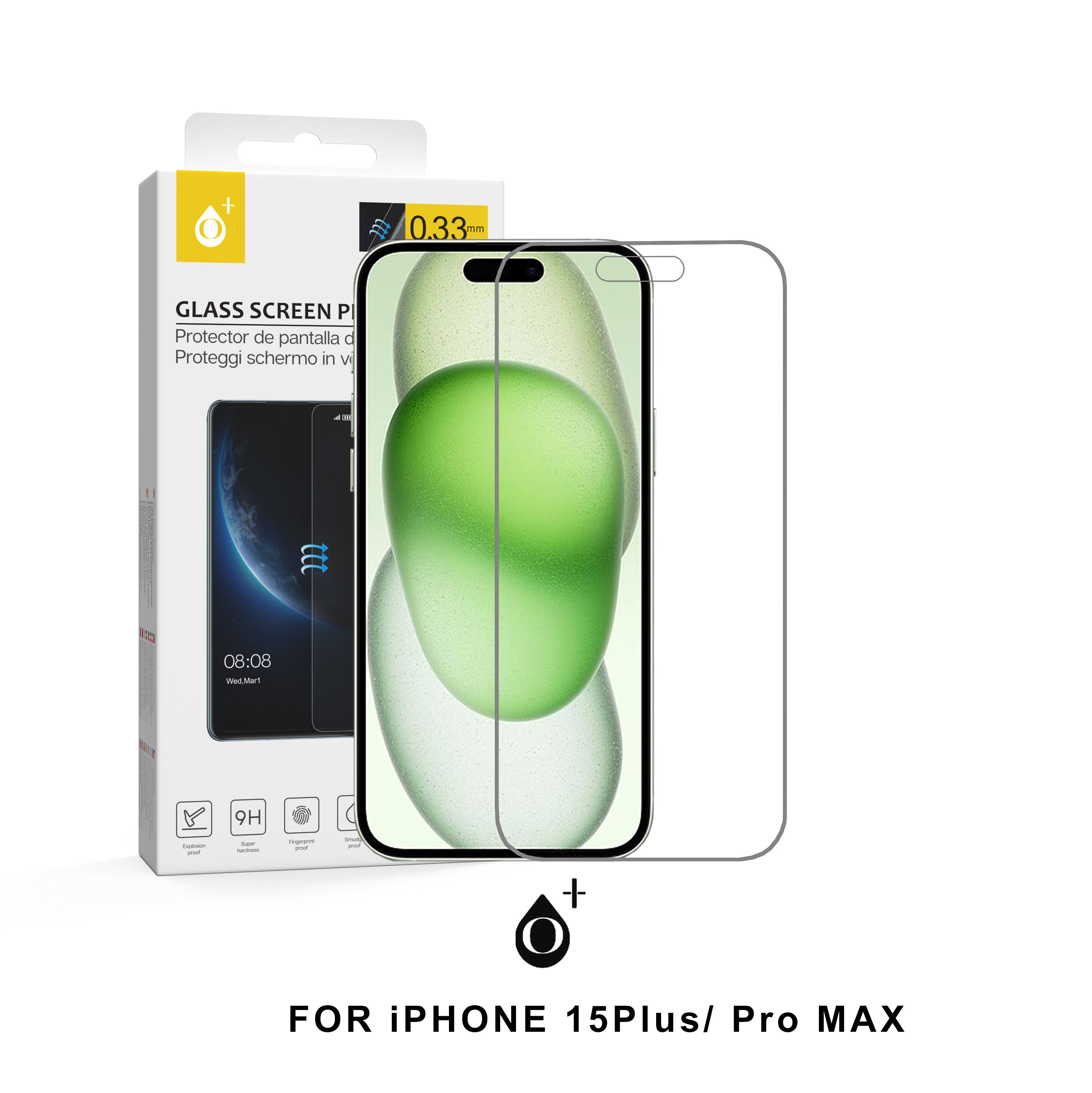Protector de Pantalla Cristal para Iphone 15 Plus/15 Pro  MAX