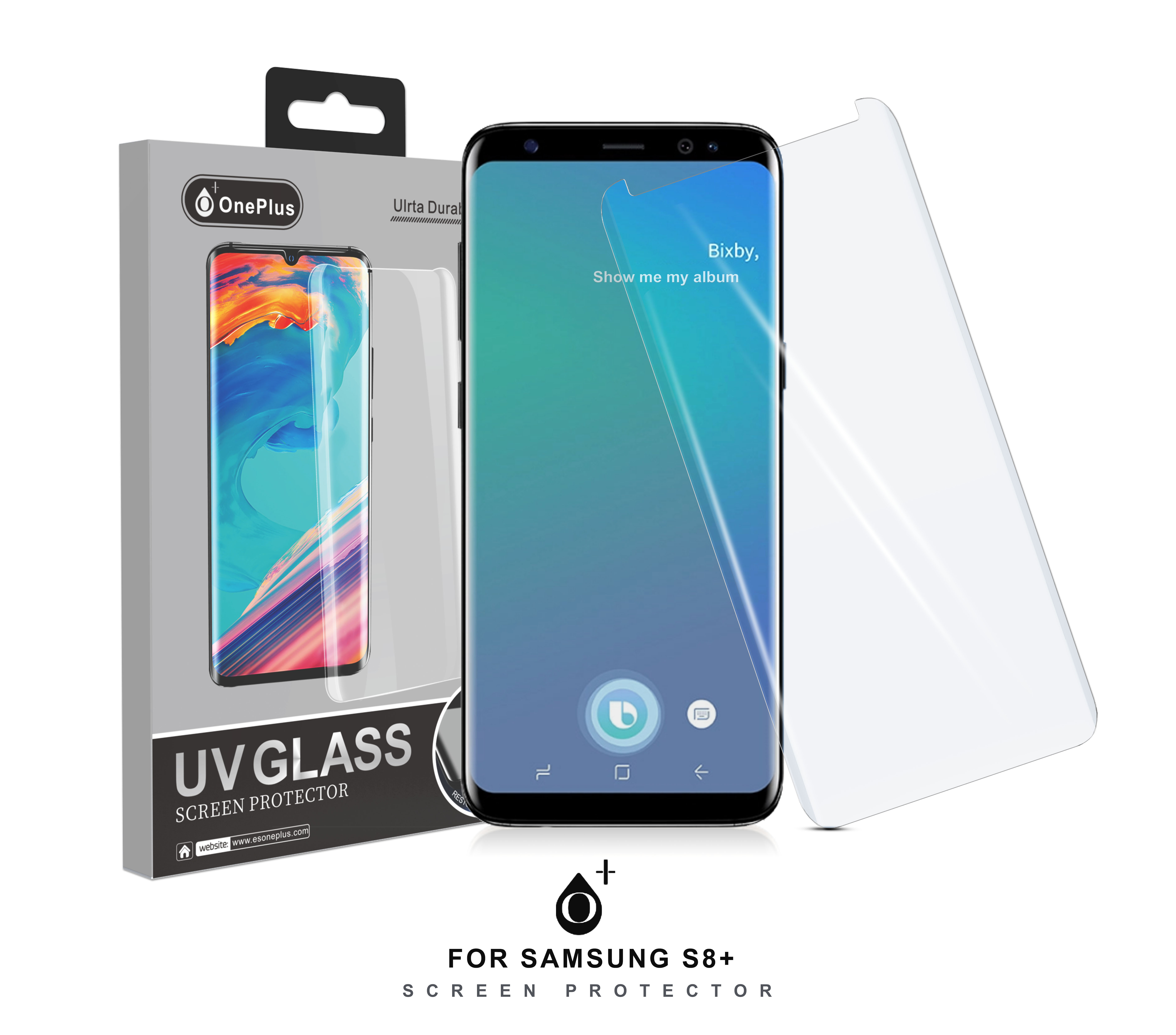 UV SA S8 Plus Protector de Pantalla de Cristal Templado UV para Samsung S8 Plus